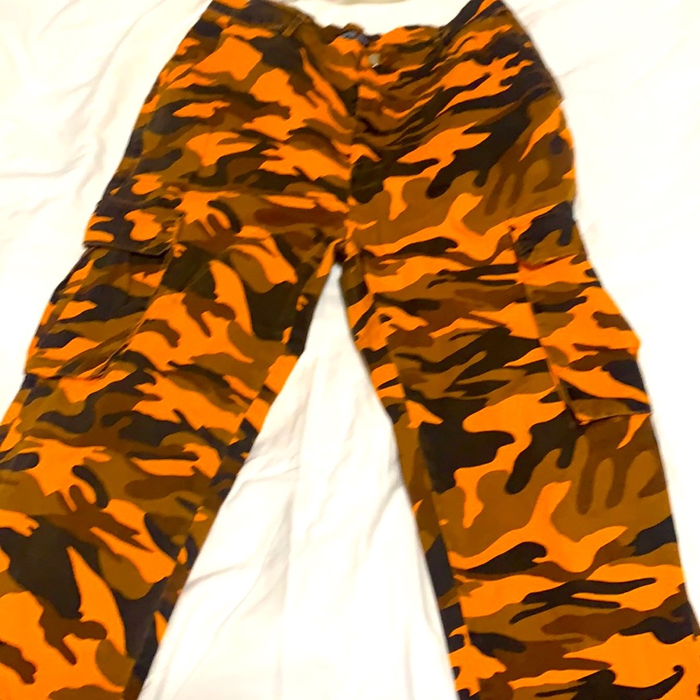 Orange camo pants